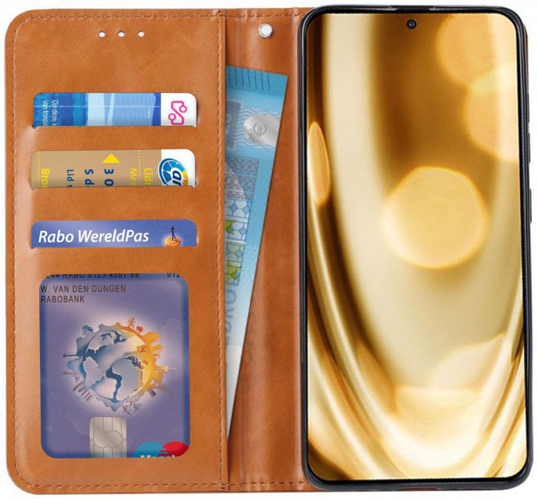 Samsung Galaxy S20 Hoesje Portemonnee Book Case Stand Pasjes Bruin afbeelding 1