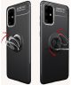 Samsung Galaxy S20 Hoesje met Ring Kickstand Zwart