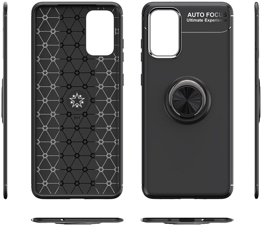 Samsung Galaxy S20 Hoesje met Ring Kickstand Zwart afbeelding 11