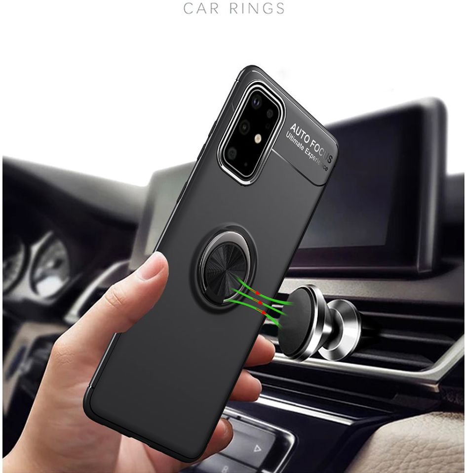 Samsung Galaxy S20 Hoesje met Ring Kickstand Zwart afbeelding 4