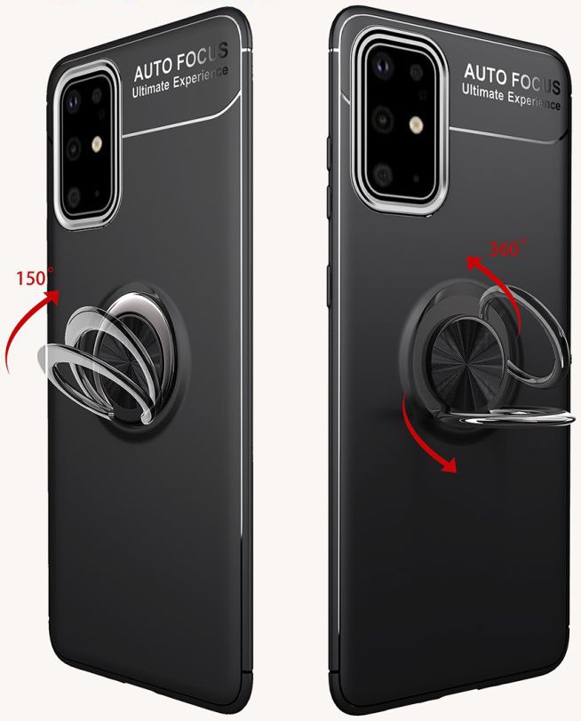 Samsung Galaxy S20 Hoesje met Ring Kickstand Zwart afbeelding 5