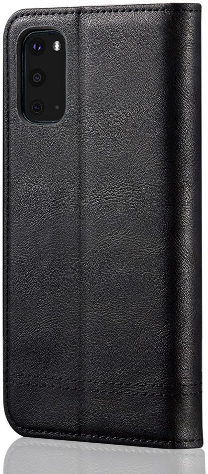 Samsung Galaxy S20 Hoesje Wallet Book Case Vintage Kunst Leer Zwart afbeelding 4