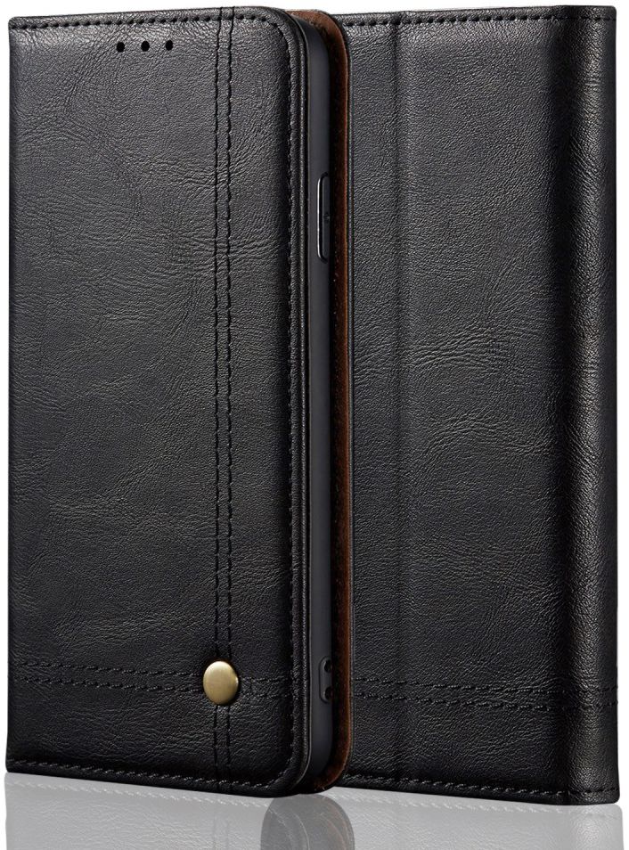 Samsung Galaxy S20 Hoesje Wallet Book Case Vintage Kunst Leer Zwart afbeelding 5
