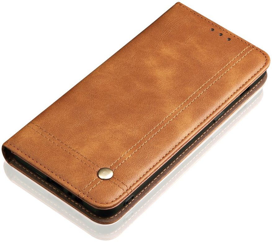 Samsung Galaxy S20 Hoesje Wallet Book Case Vintage Kunst Leer Bruin afbeelding 5