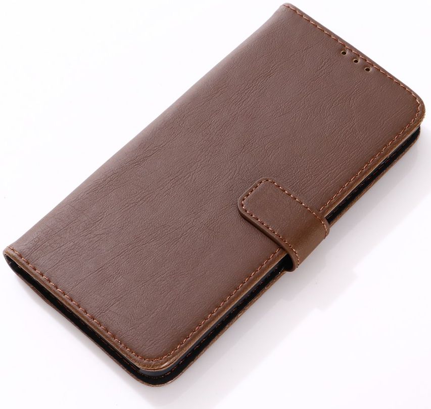 Samsung Galaxy S20 Hoesje Retro Wallet Book Case Kunst Leer Bruin afbeelding 6