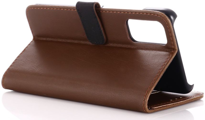 Samsung Galaxy S20 Hoesje Retro Wallet Book Case Kunst Leer Bruin afbeelding 8