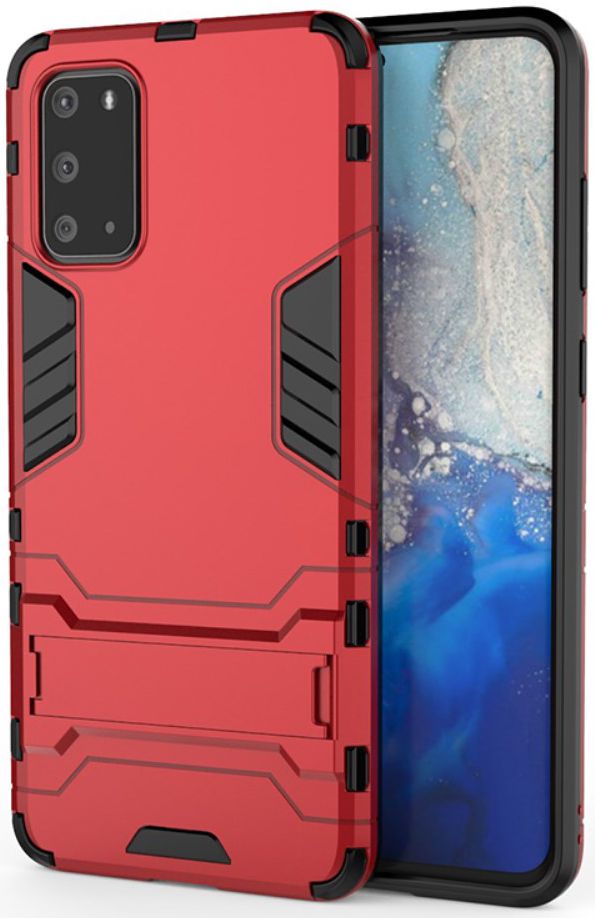 Samsung Galaxy S20 Plus Hybride Hoesje met Kickstand Rood afbeelding 1