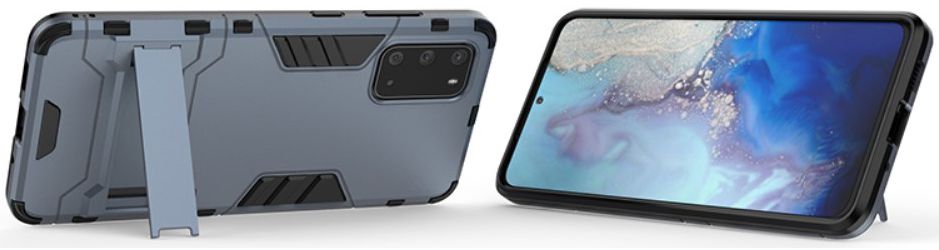 Samsung Galaxy S20 Plus Hybride Hoesje met Kickstand Blauw afbeelding 2