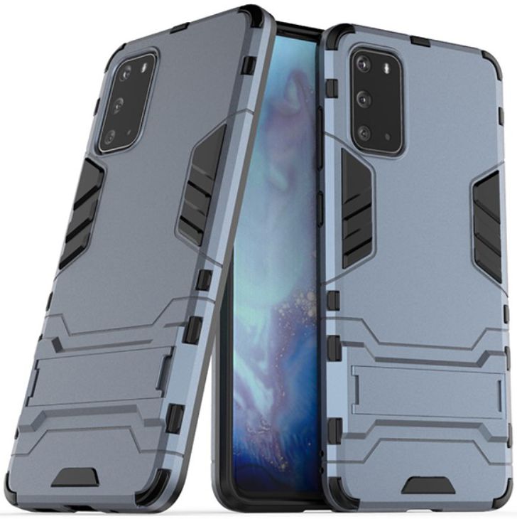 Samsung Galaxy S20 Plus Hybride Hoesje met Kickstand Blauw afbeelding 4