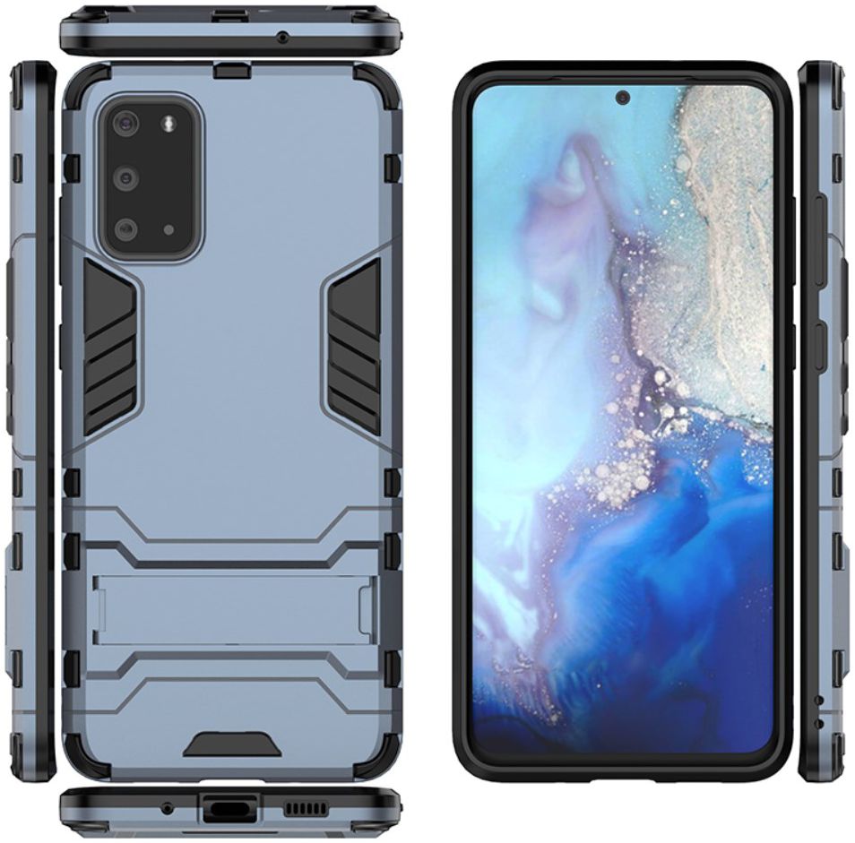 Samsung Galaxy S20 Plus Hybride Hoesje met Kickstand Blauw afbeelding 5