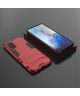 Samsung Galaxy S20 Hoesje Shock Proof Back Cover Met Kickstand Rood