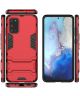 Samsung Galaxy S20 Hoesje Shock Proof Back Cover Met Kickstand Rood