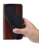 Samsung Galaxy S20 Hoesje Wallet Book Case Pasjes Kunst Leer Bruin