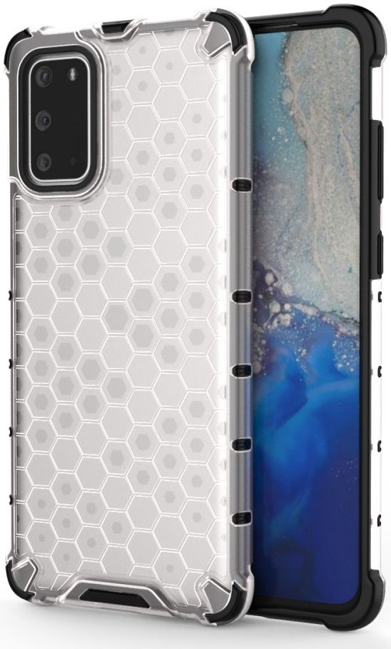 Samsung Galaxy S20 Plus Hybride Honinggraat Hoesje Wit afbeelding 1