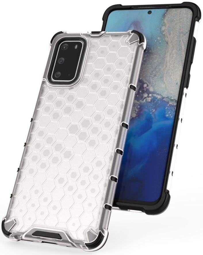 Samsung Galaxy S20 Plus Hybride Honinggraat Hoesje Wit afbeelding 2