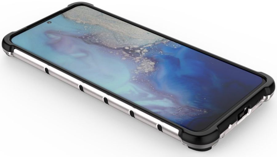 Samsung Galaxy S20 Plus Hybride Honinggraat Hoesje Wit afbeelding 3