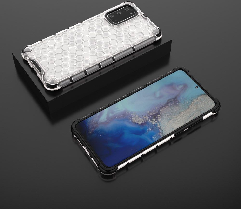 Samsung Galaxy S20 Plus Hybride Honinggraat Hoesje Wit afbeelding 5