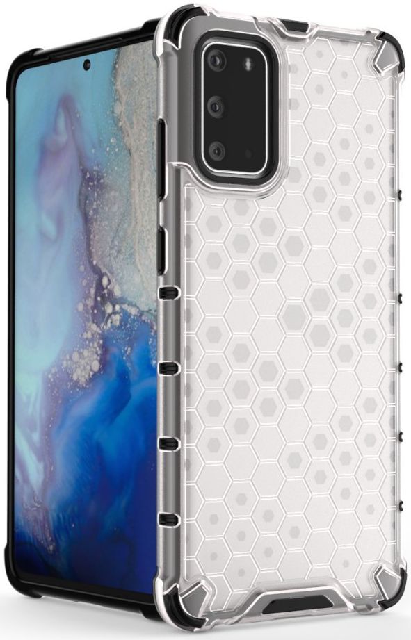 Samsung Galaxy S20 Plus Hybride Honinggraat Hoesje Wit afbeelding 7