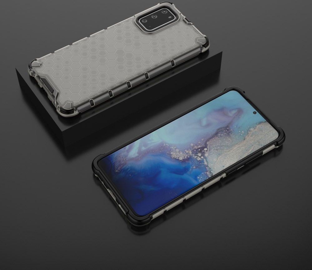 Samsung Galaxy S20 Plus Hybride Honinggraat Hoesje Grijs afbeelding 3