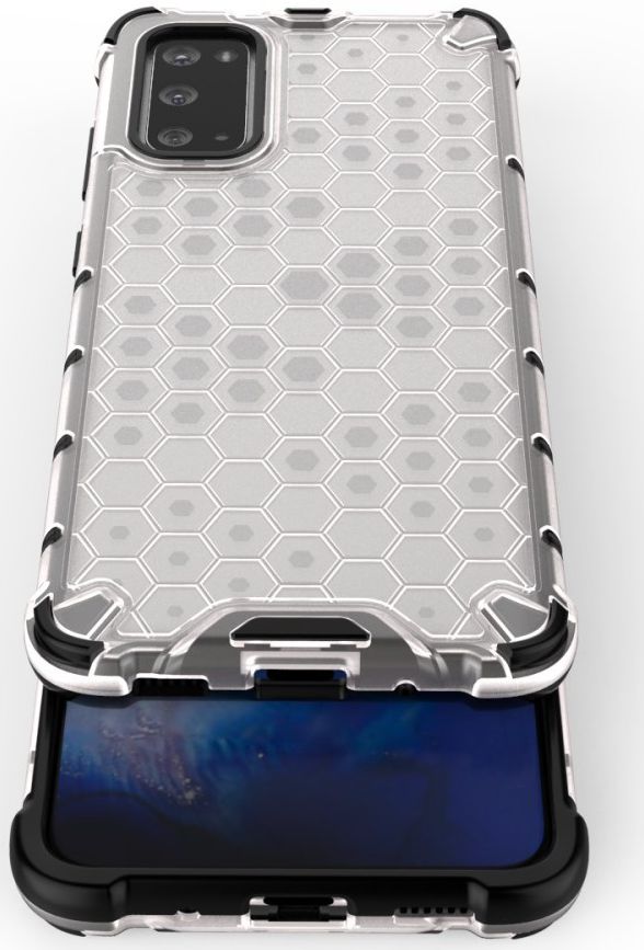 Samsung Galaxy S20 Hoesje Shock Proof Back Cover Hybride Wit afbeelding 12