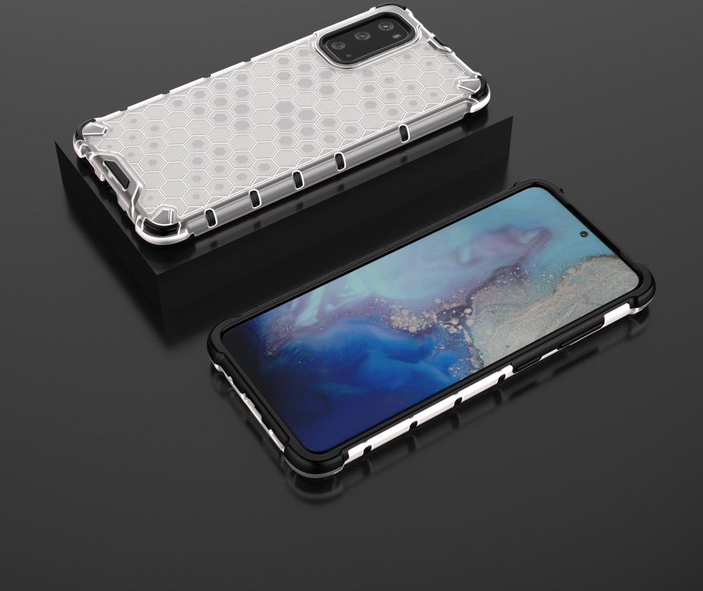 Samsung Galaxy S20 Hoesje Shock Proof Back Cover Hybride Wit afbeelding 5