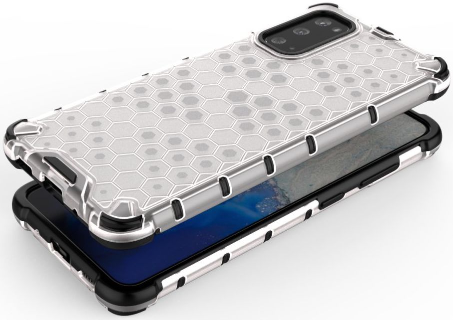 Samsung Galaxy S20 Hoesje Shock Proof Back Cover Hybride Wit afbeelding 8