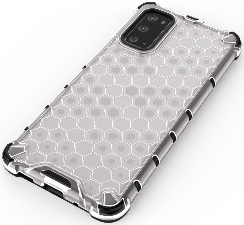 Samsung Galaxy S20 Hoesje Shock Proof Back Cover Hybride Wit afbeelding 9