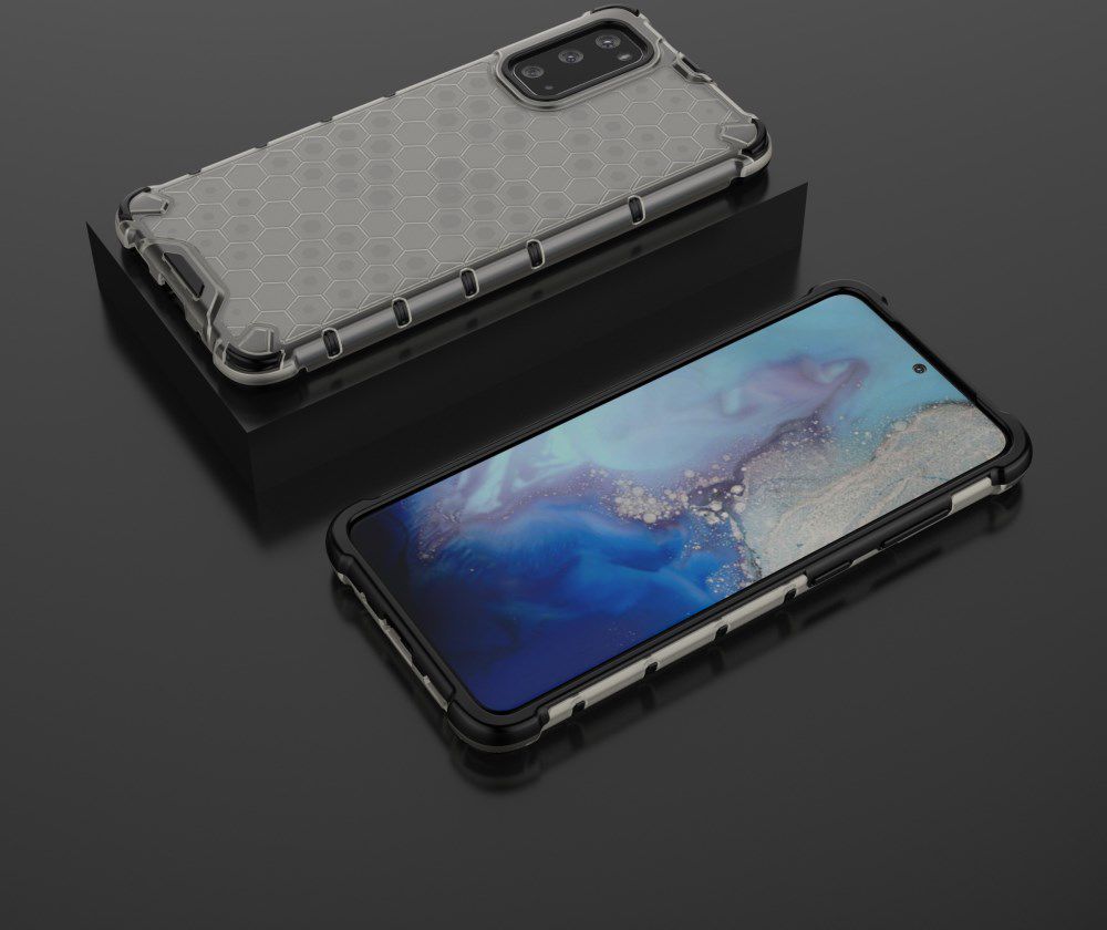 Samsung Galaxy S20 Hoesje Shock Proof Back Cover Hybride Grijs afbeelding 3
