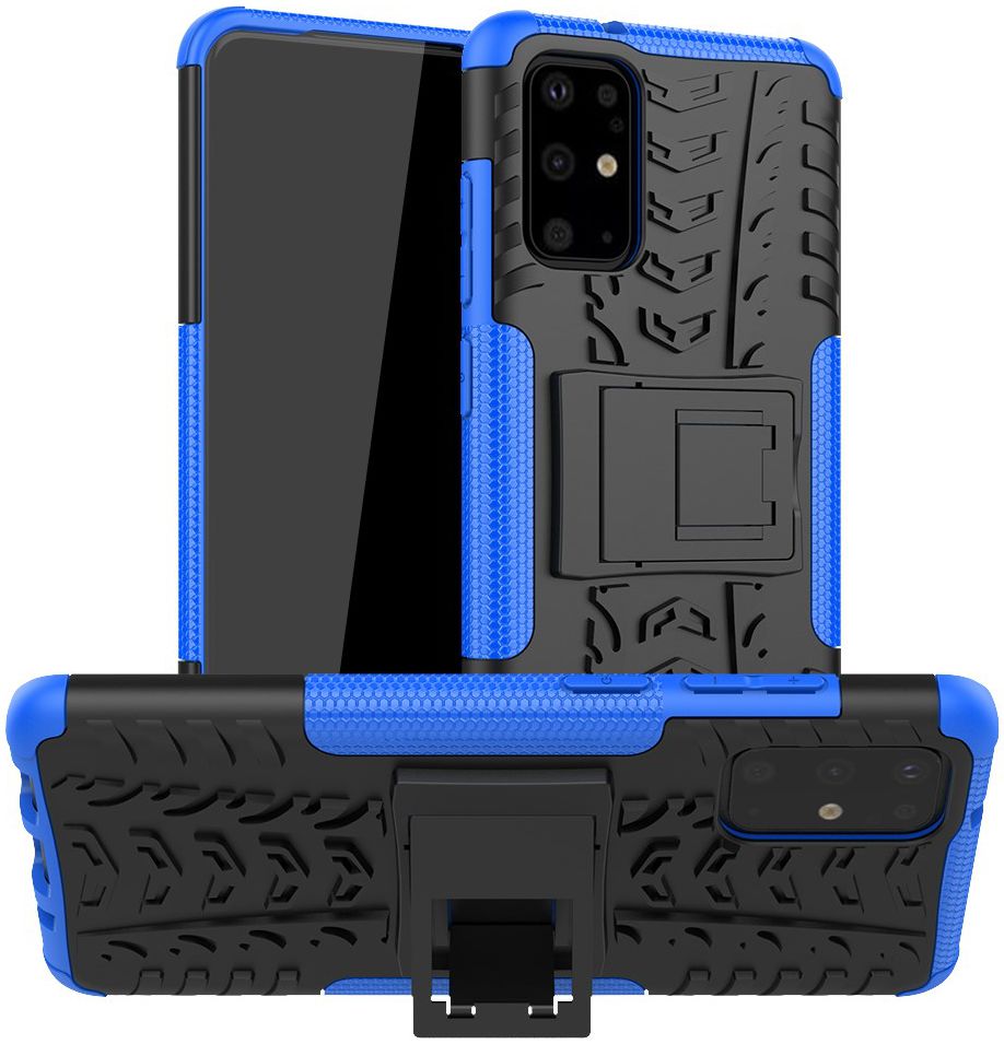 Samsung Galaxy S20 Plus Hybride Kickstand Hoesje Blauw afbeelding 9