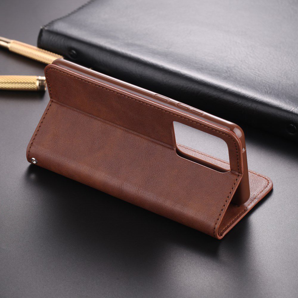 AZNS Samsung Galaxy S20 Plus Hoesje Wallet Book Case Kunst Leer Coffee afbeelding 11