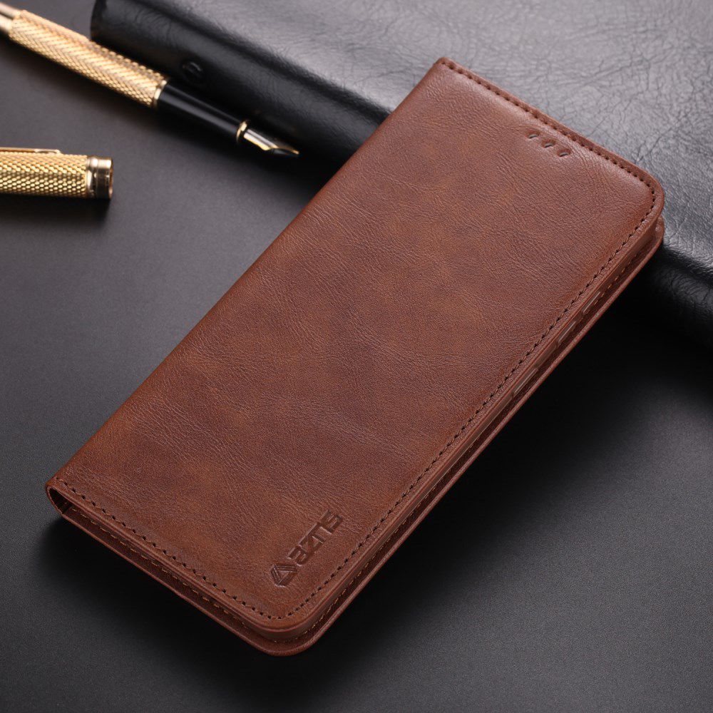 AZNS Samsung Galaxy S20 Plus Hoesje Wallet Book Case Kunst Leer Coffee afbeelding 12