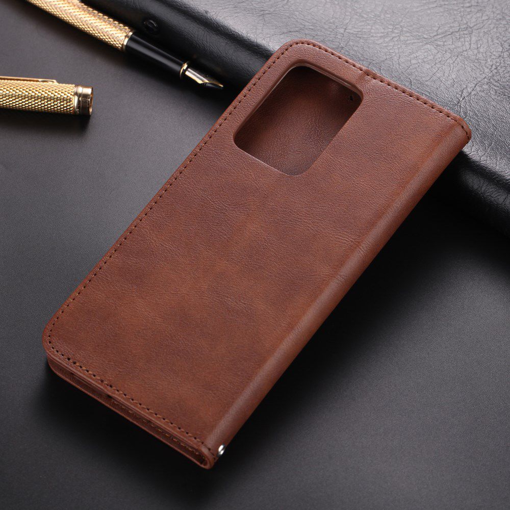 AZNS Samsung Galaxy S20 Plus Hoesje Wallet Book Case Kunst Leer Coffee afbeelding 13