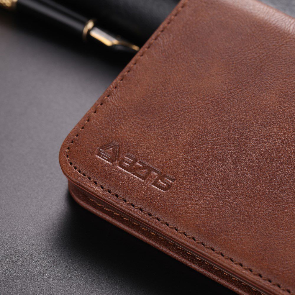 AZNS Samsung Galaxy S20 Plus Hoesje Wallet Book Case Kunst Leer Coffee afbeelding 15