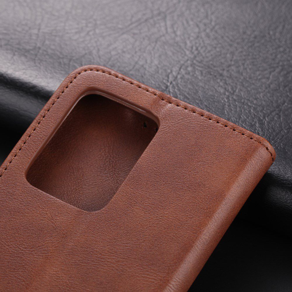 AZNS Samsung Galaxy S20 Plus Hoesje Wallet Book Case Kunst Leer Coffee afbeelding 16