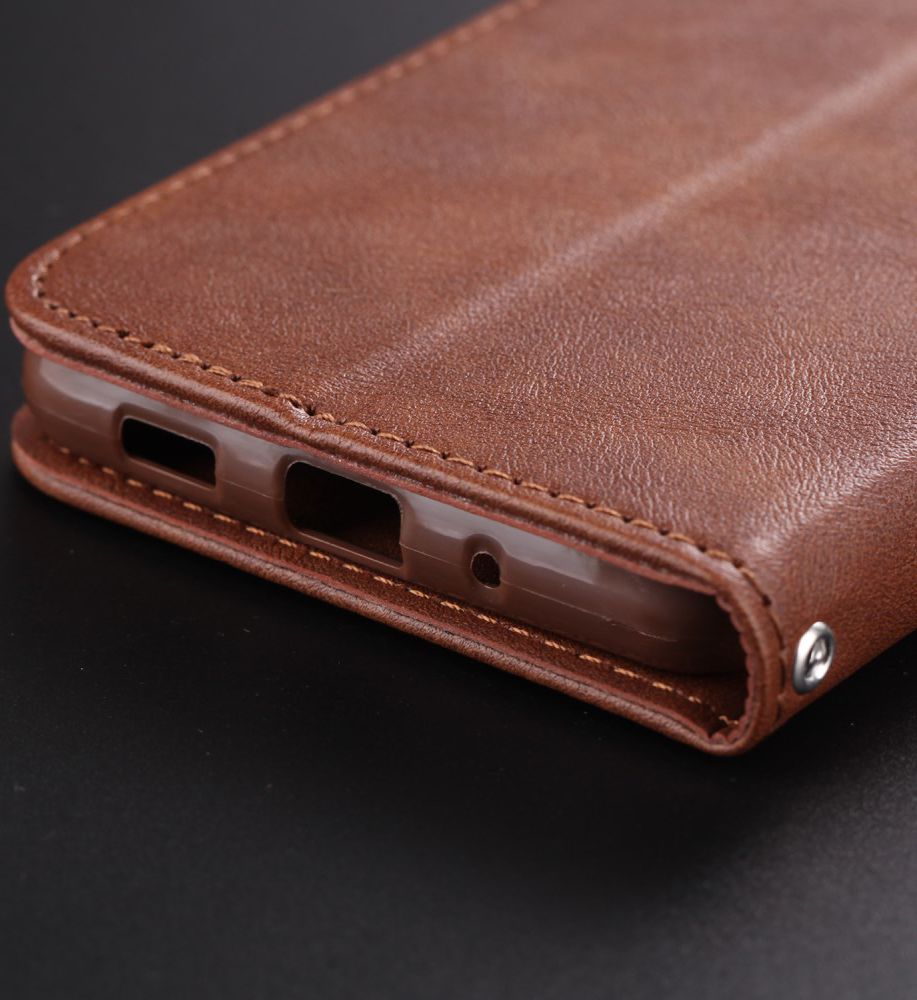 AZNS Samsung Galaxy S20 Plus Hoesje Wallet Book Case Kunst Leer Coffee afbeelding 17