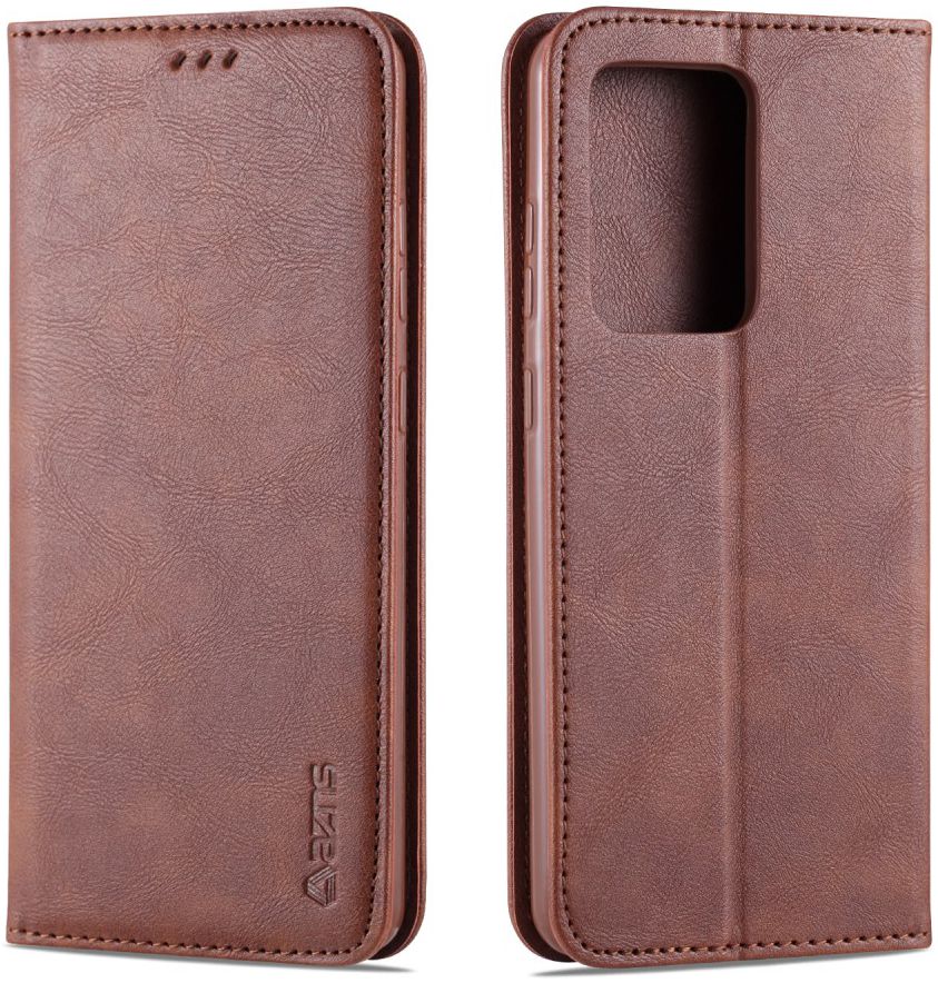 AZNS Samsung Galaxy S20 Plus Hoesje Wallet Book Case Kunst Leer Coffee afbeelding 3