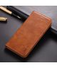 AZNS Samsung Galaxy S20 Plus Hoesje Wallet Book Case Kunst Leer Bruin