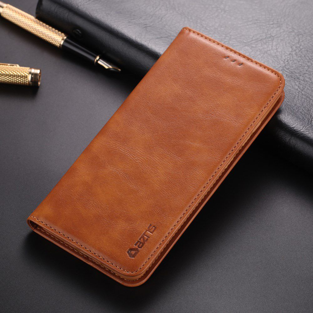 AZNS Samsung Galaxy S20 Plus Hoesje Wallet Book Case Kunst Leer Bruin afbeelding 10