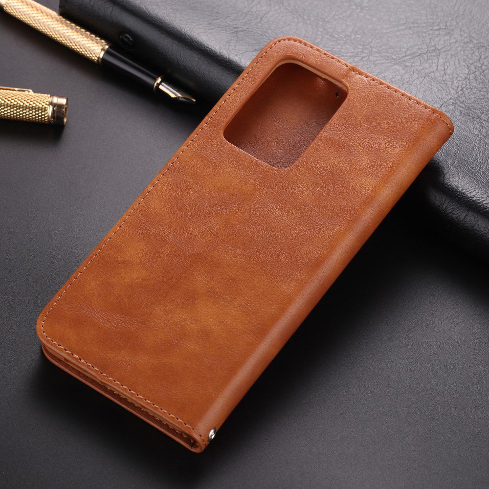 AZNS Samsung Galaxy S20 Plus Hoesje Wallet Book Case Kunst Leer Bruin afbeelding 11