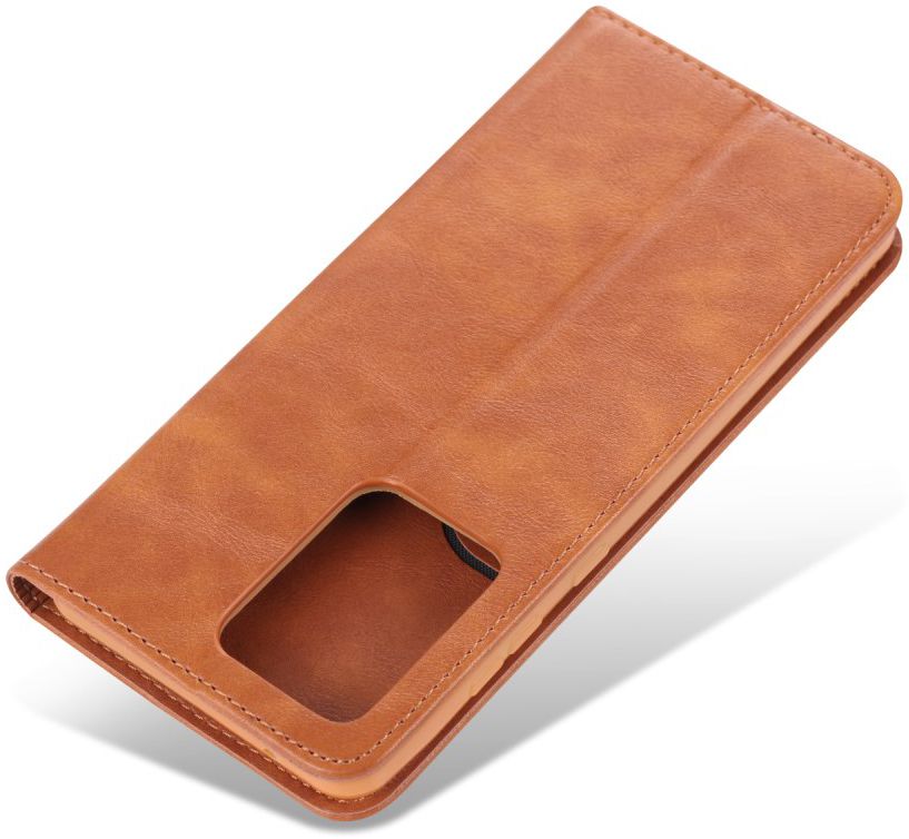 AZNS Samsung Galaxy S20 Plus Hoesje Wallet Book Case Kunst Leer Bruin afbeelding 7