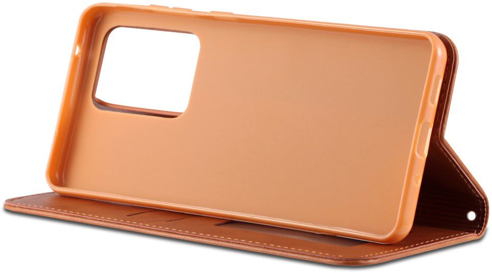 AZNS Samsung Galaxy S20 Plus Hoesje Wallet Book Case Kunst Leer Bruin afbeelding 3