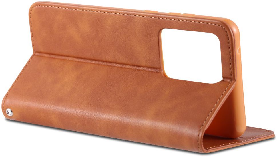AZNS Samsung Galaxy S20 Plus Hoesje Wallet Book Case Kunst Leer Bruin afbeelding 8