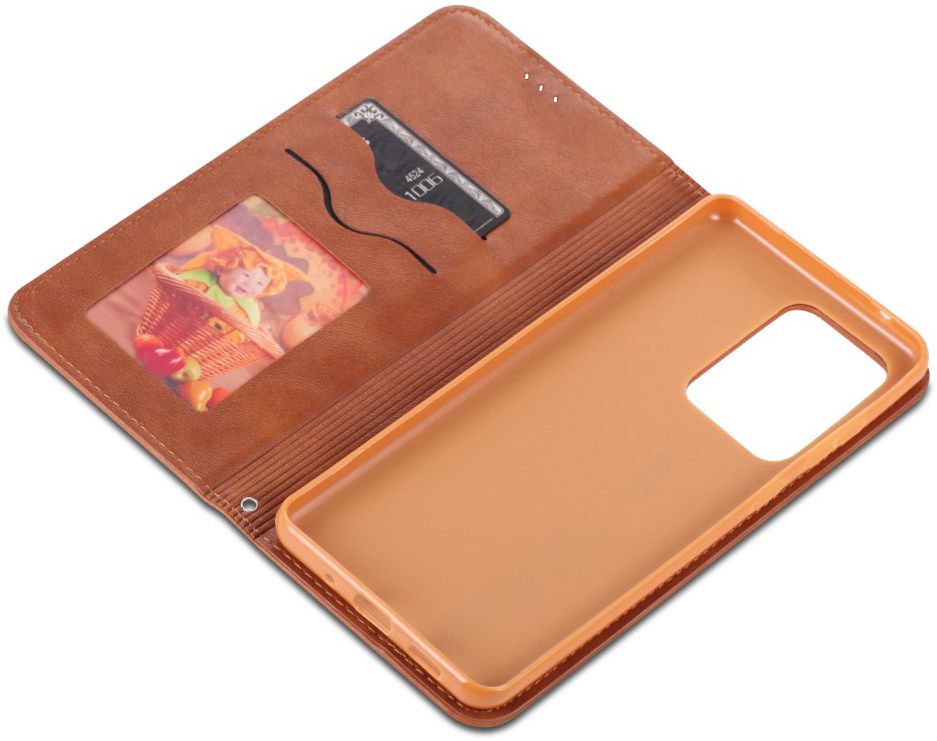 AZNS Samsung Galaxy S20 Plus Hoesje Wallet Book Case Kunst Leer Bruin afbeelding 9