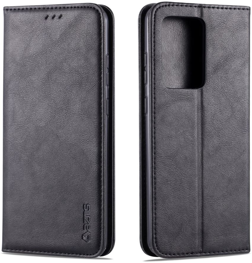 Samsung Galaxy S20 Hoesje Retro Portemonnee Stand Kunst Leer Zwart afbeelding 2