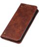 Samsung Galaxy S20 Hoesje Wallet Book Case Voor Pasjes Kunstleer Bruin
