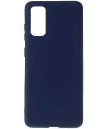 Samsung Galaxy S20 Hoesje Matte Flexibele TPU Back Cover Case Blauw