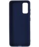 Samsung Galaxy S20 Hoesje Matte Flexibele TPU Back Cover Case Blauw