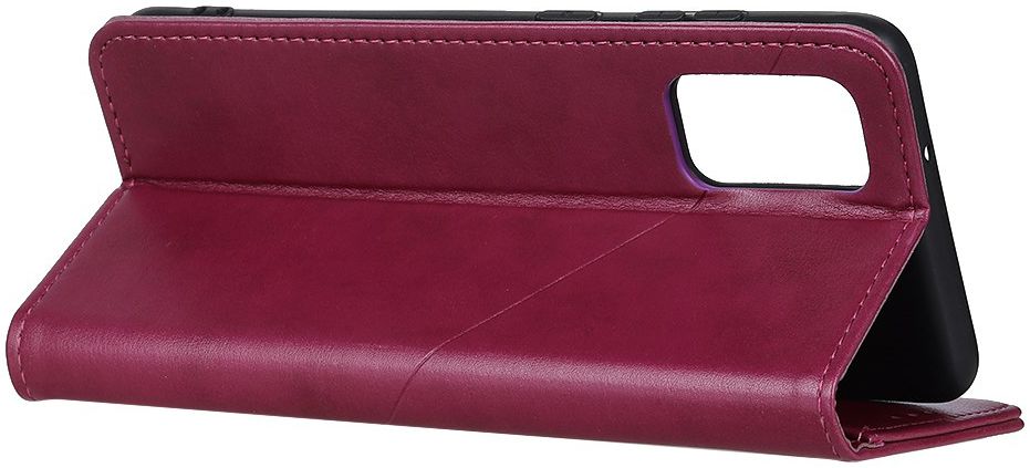 Samsung Galaxy S20 Hoesje Stand Portemonnee Pasjes Kunst Leer Rood afbeelding 5