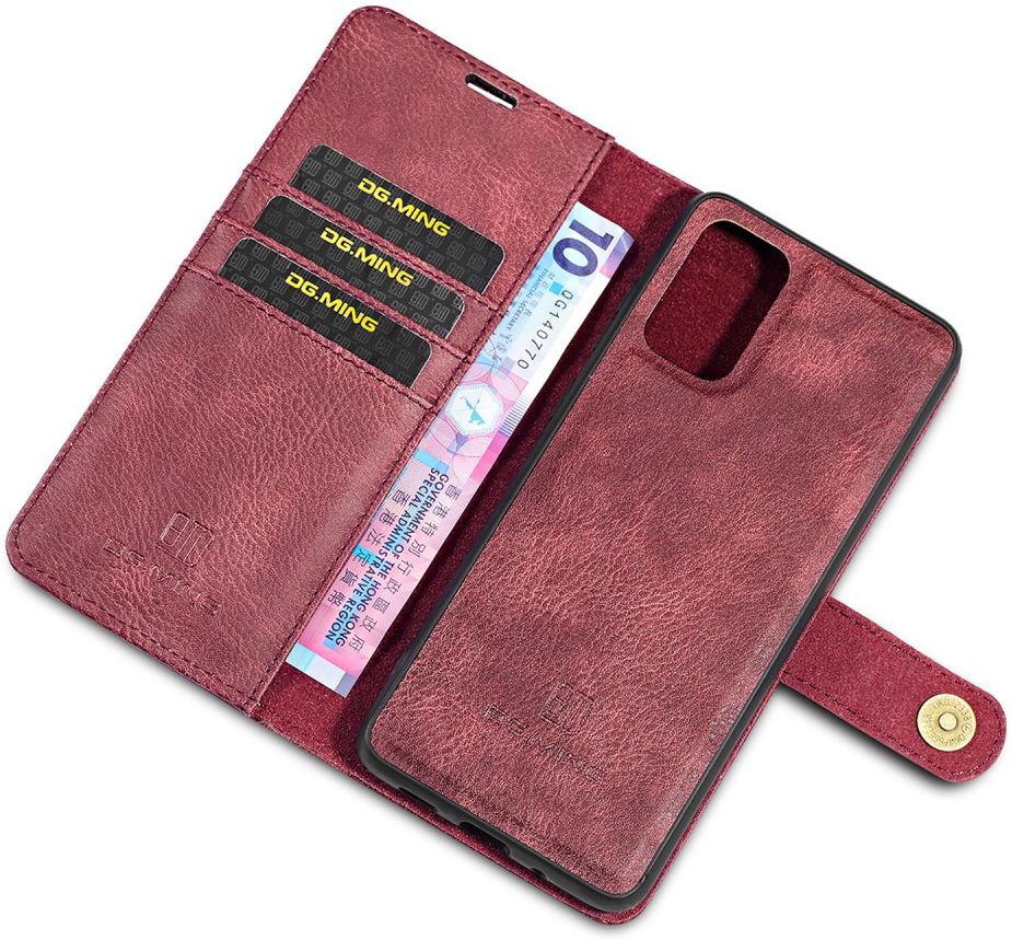 Samsung Galaxy S20 Plus Hoesje 2-in-1 Book Case en Back Cover Rood afbeelding 4