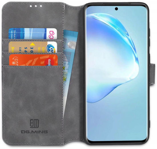 DG Ming Retro Portemonnee Samsung Galaxy S20 Plus Hoesje Grijs afbeelding 1